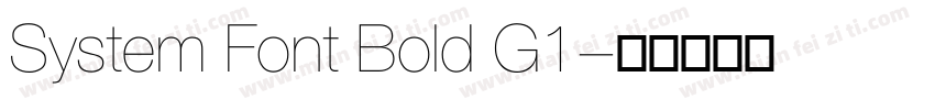 System Font Bold G1字体转换